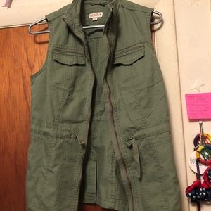 Olive green vest